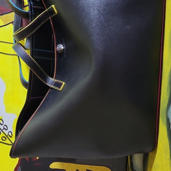 Kurt Geiger Richmond Rainbow Trim Shopper, Large Tote Bag - Picture 4 of 12